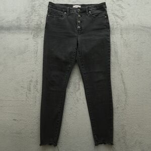 Madewell Jeans Womens Size 31 Gray 9" High-Rise Skinny Denim 27" Inseam  Stretch